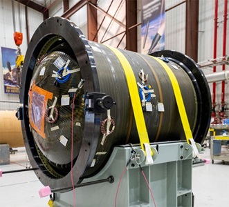 Next-Generation-Interceptor-Solid-Rocket-Motor-Delivered-for-First-Static-Test-Fire Stage Three solid rocket motor readied for shipping