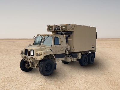 northrop-grumman-partners-to-advance-deep-sensing-for-the-us-army military vehicle truck on desert floor
