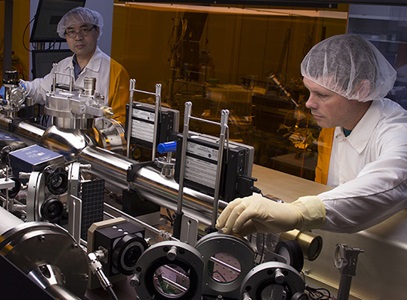 two technicians working in a lab