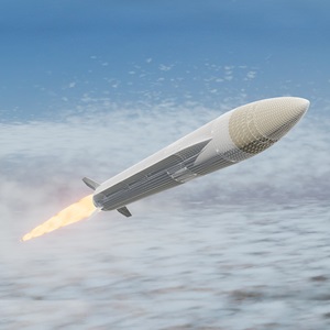 AARGM-ER- rendering of missile inflight