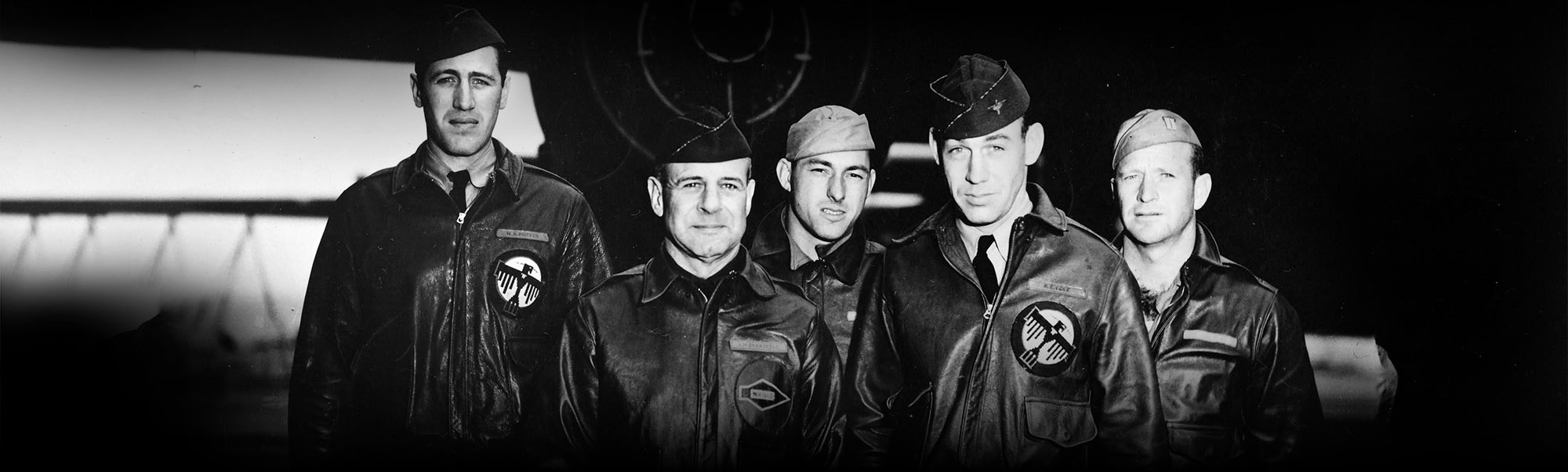 Five men in black jackets - The Doolittle Raiders