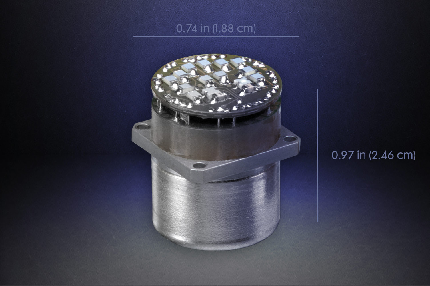 illustration of gyroscope with measurements