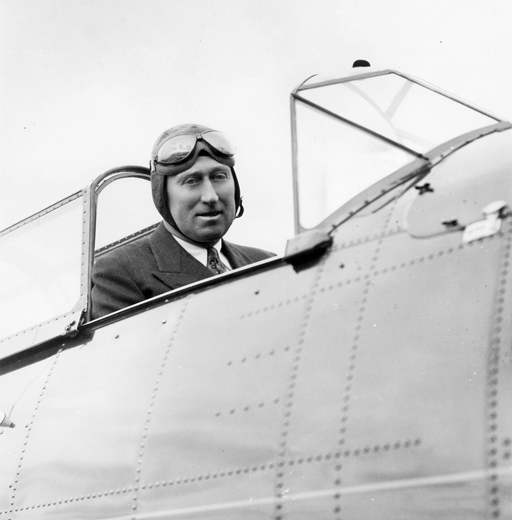 Leroy Grumman sitting in aircraft