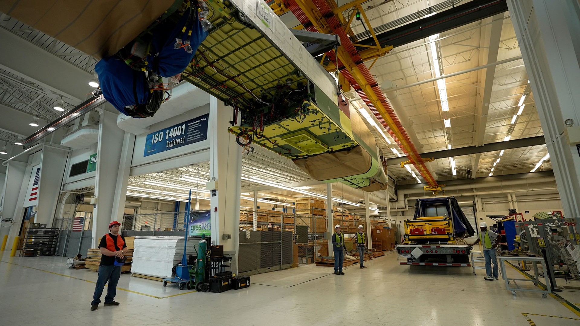 workers inside Northrop Grumman's Moss Point Manufacturing site