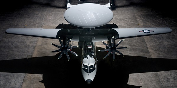 Sea Air Space: The Navy League’s Global Maritime Exposition e-2d advanced hawkeye aircraft in hangar