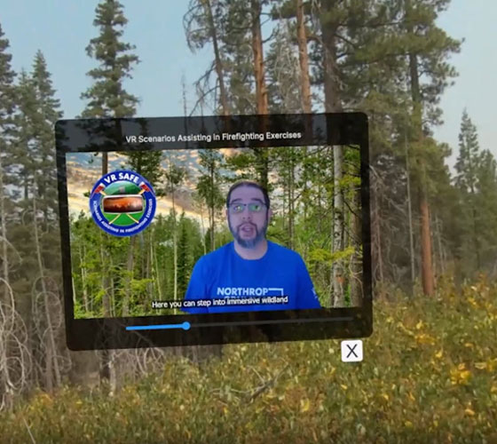 Screengrab from VR tech