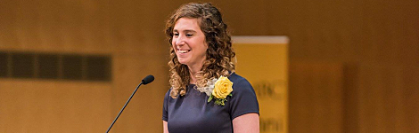white woman smiling