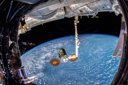 Northrop Grumman Cygnus spacecraft at International Space Station Northrop Grumman Cygnus spacecraft at International Space Station