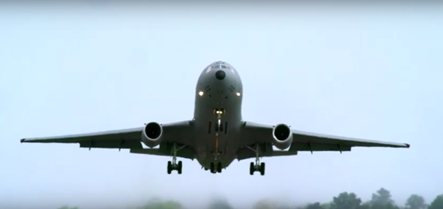 Airplane flying in the sky