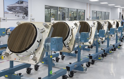 AN/APG-81 Active Electronically Scanned Array (AESA) Fire Control Radar radars lined up in lab