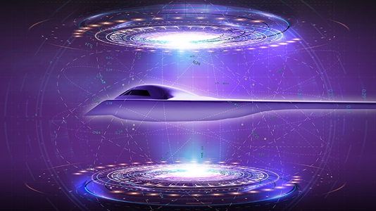 illustration of an aircraft in a AI environment