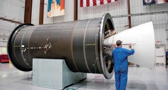CASTOR Motor in the hanger. Northrop Grumman