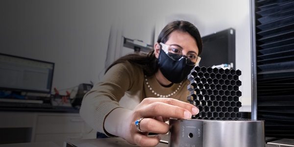 woman working on 3D printer