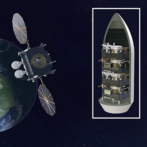 Eagle-3-Bandit spacecraft above earth
