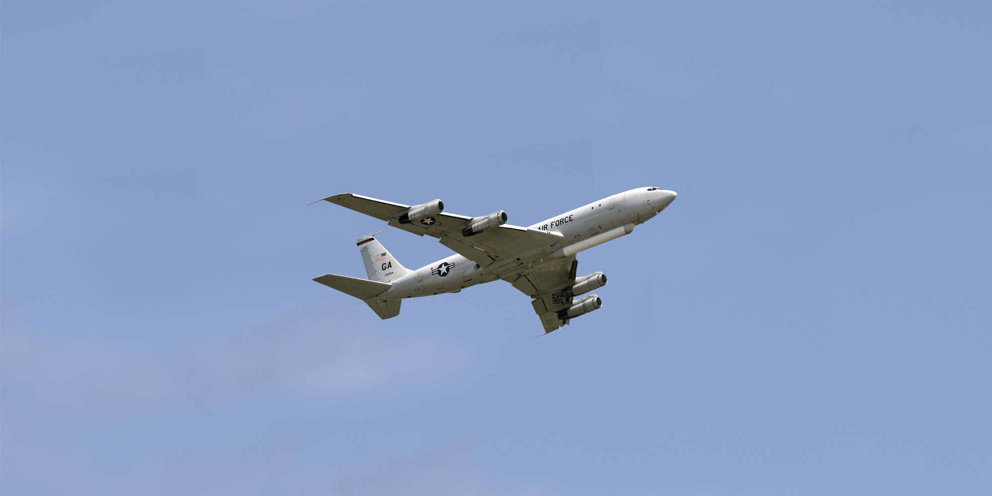 E-8C JOINT STARS Airplane flying in the sky