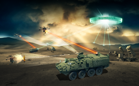 Northrop-Grumman-Maneuver-Short-Range-Air-Defense-SHORAD A designers example of a Short Range Air Defense (SHORAD) in action.