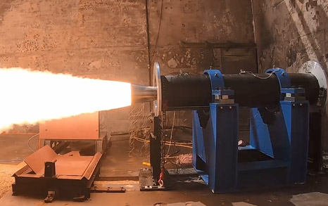 Northrop Grumman Successful Strike Missile Motor Test Missile Rocket Motor Test with flames