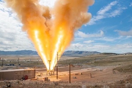 Northrop Grumman Successfully Tests Abort Motor for NASA’s Orion Spacecraft Rocket motor test in desert