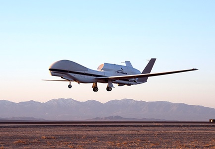 RQ-4-RangeHawk-News2 unmanned aircraft landing on runway