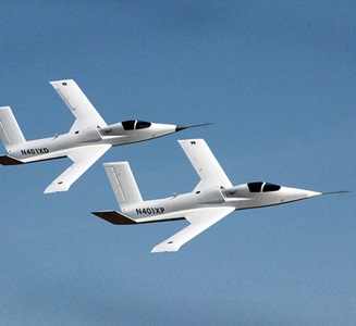two planes flying