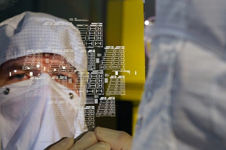 Sensing-the-Future2 man in bunny suit holding a graphic