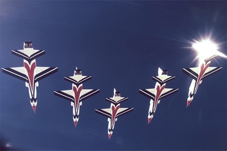 T-38 Talon world’s first supersonic trainer multiple T-38 Talon fighters in the air
