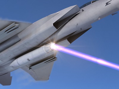 Directed Energy – Offensive and Defensive Aircraft Systems F-15 Eagle fighter jet shooting Directed Energy laser