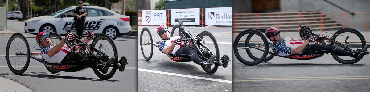 man on a para-cycle