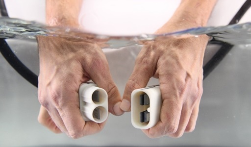 hands enabling underwater power transfer