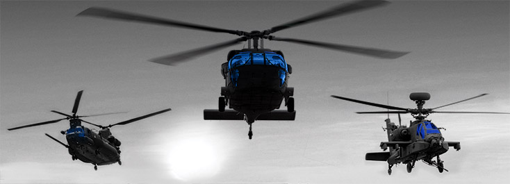 3 helis in night sky