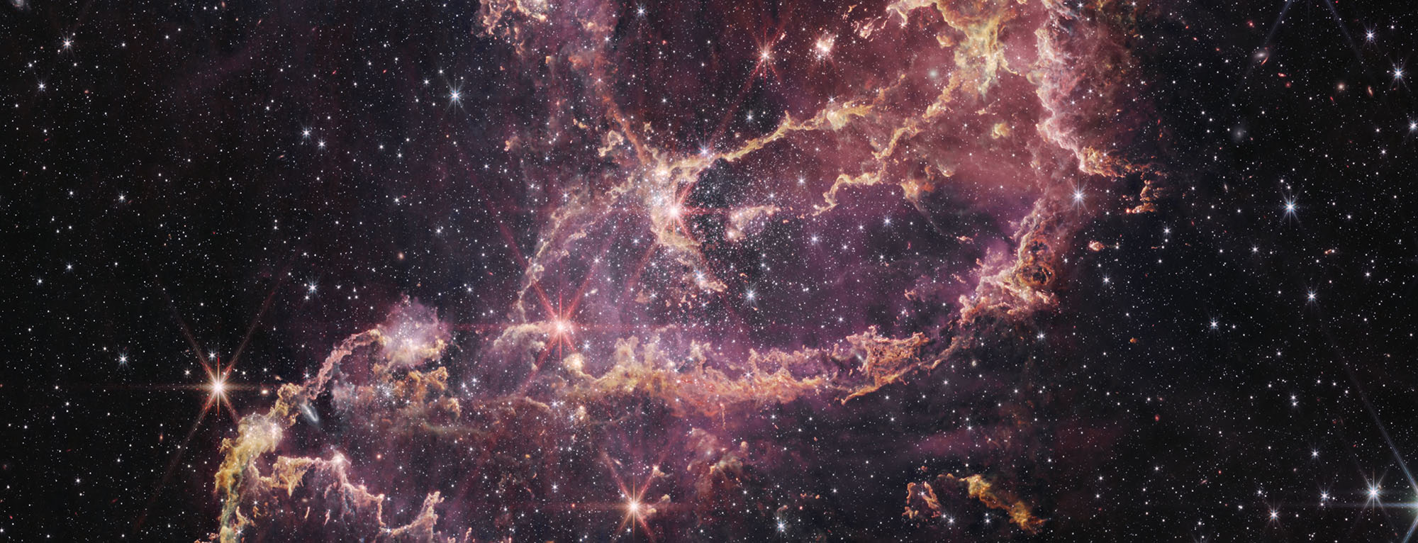 stars and clouds of gas in space