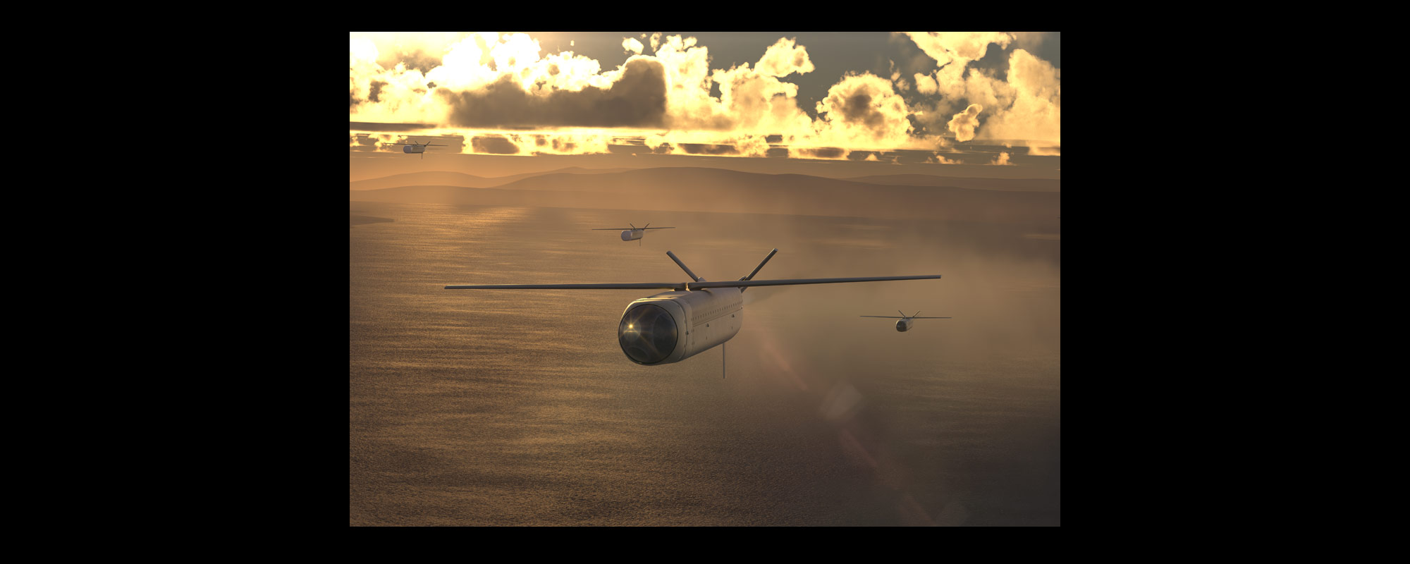 illustration of warhead in sky