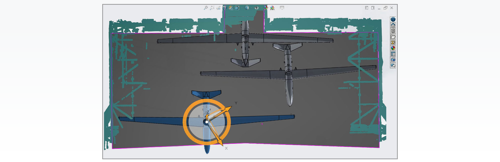 screenshot of RACER software