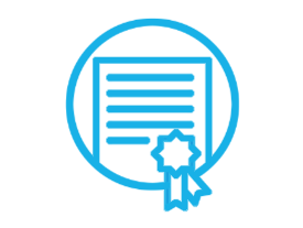 digital icon of paper with award