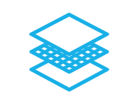 digital icon of 3 stacked squares